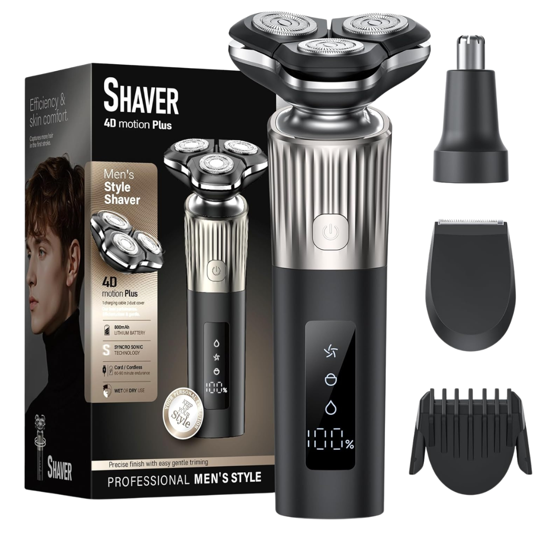 Men's 8011 Series Electric 4D Floating Rotary Wet & Dry Head Razor