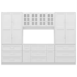 78.7" Office Storage Cabinet With 13 Shelves And 11 Drawers