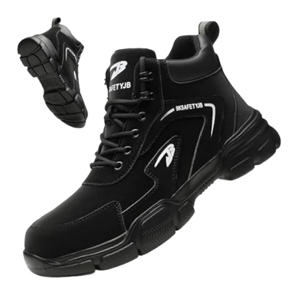 PJZHJ Boots Men's Slip Resistant Safety Steel Toe Shoes