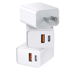 3-Pack 20W Dual Port QC + PD 3.0 USB-C Wall Charger Adapter