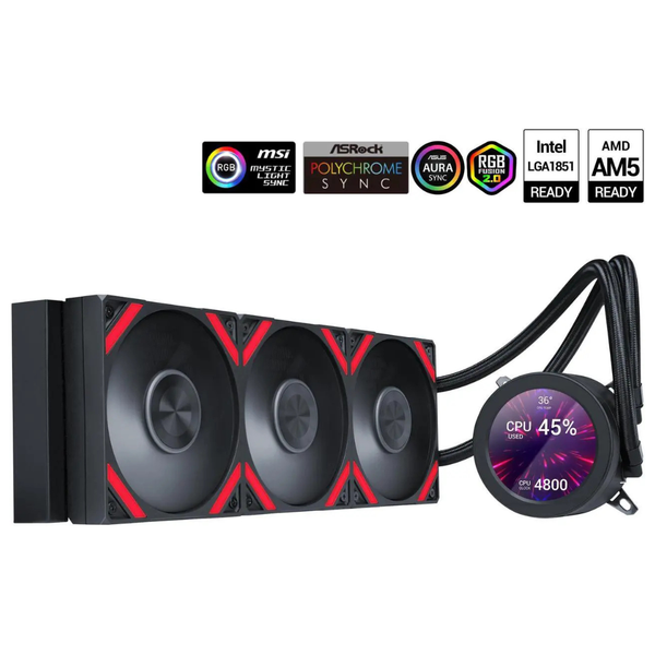 SAMA Q70 360mm AIO Liquid CPU Cooler With 2.8" IPS LCD Display