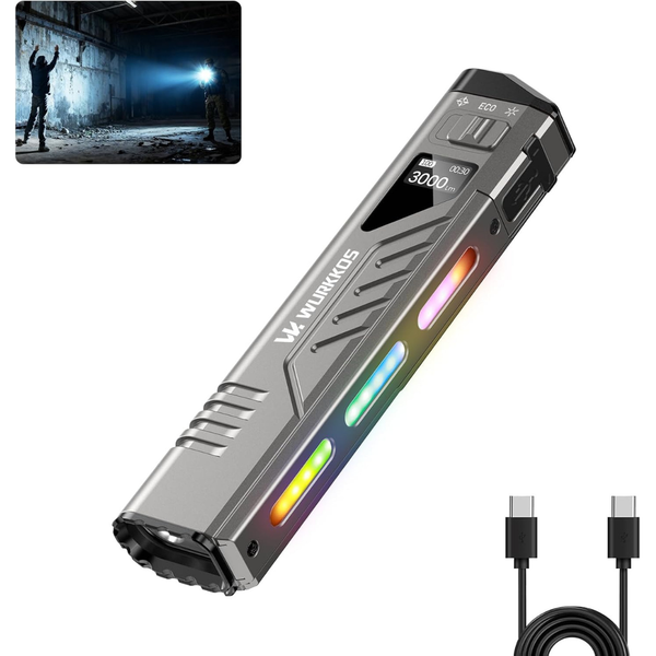 Wurkkos TD11 Rechargeable EDC Flashlight With OLED Display