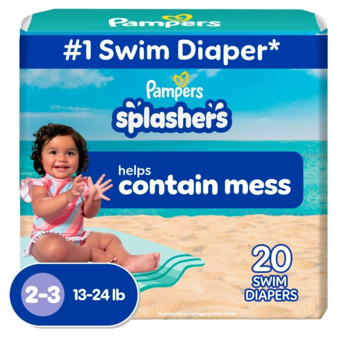 20-Count Pampers Gap-Free Disposable Baby Splashers Swimming Pants