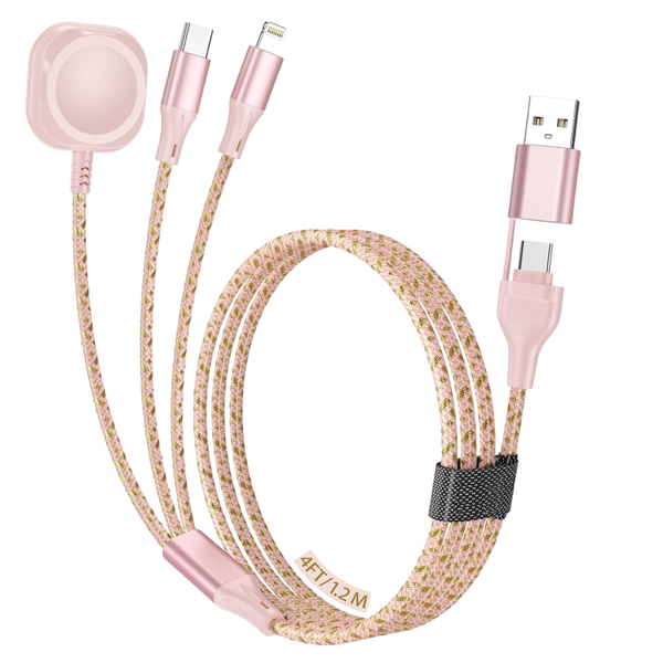 3-in-1 4ft Multi Charging Cable With Apple Watch Charger