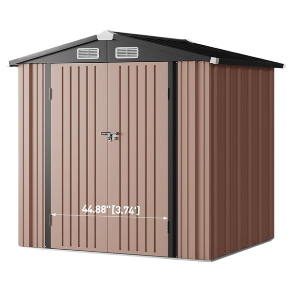 Aoxun 6.2ft X 4ft Outdoor Storage Shed With Lockable Doors