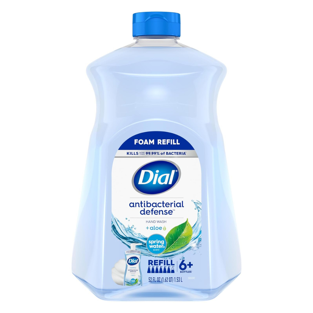 52-Oz Dial Antibacterial Foaming Hand Soap Refill, Spring Water