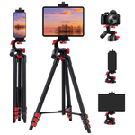 Tablet Tripod 53'' Aluminum Tablet & Phone Tripod W/ Wireless Remote & Bag