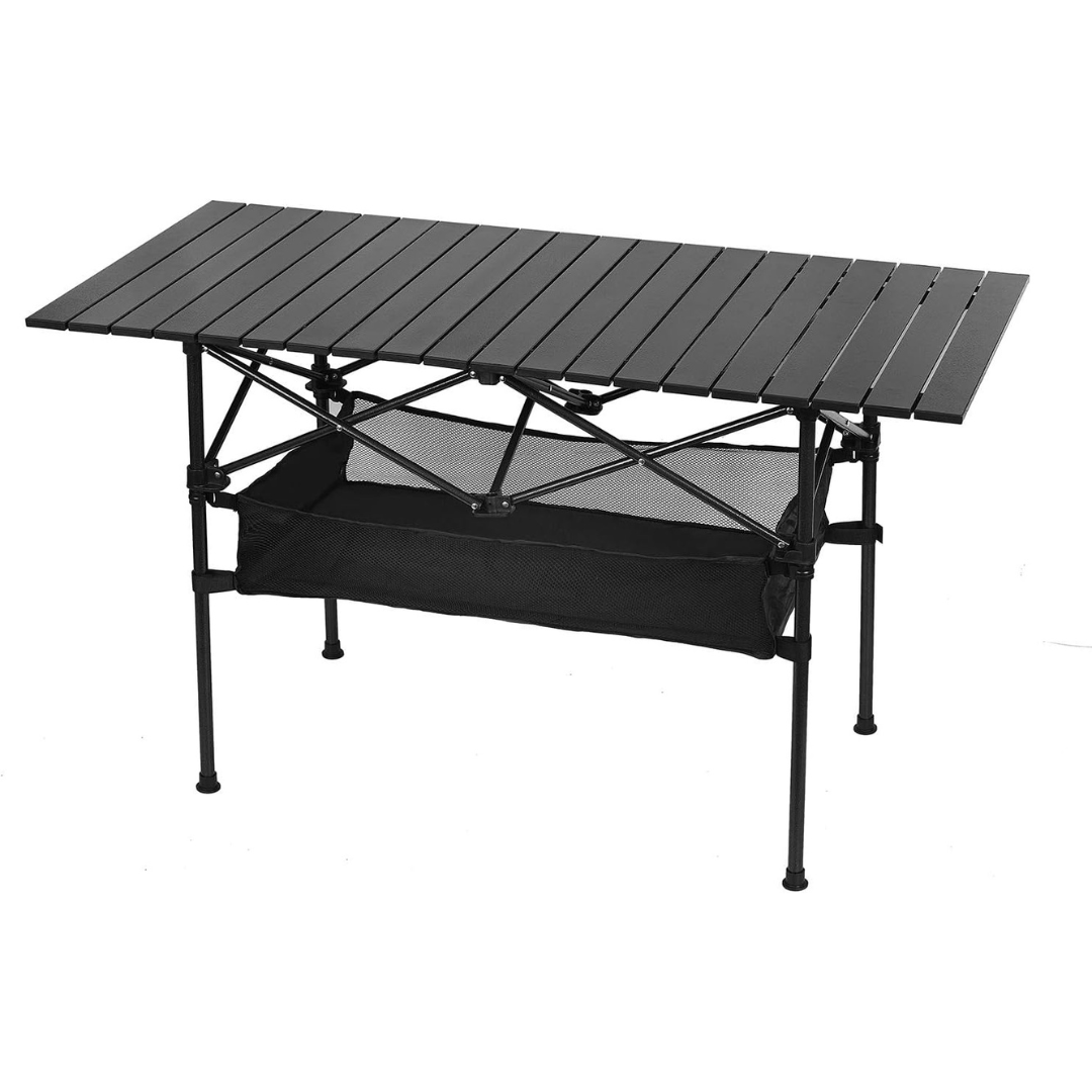 47" X 22" Portable Folding Camping Table With Large Storage & Carrying Bags