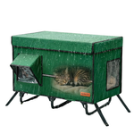 X-Large Insulated Waterproof Outdoor Collapsible Cat House (Green Or Grey)