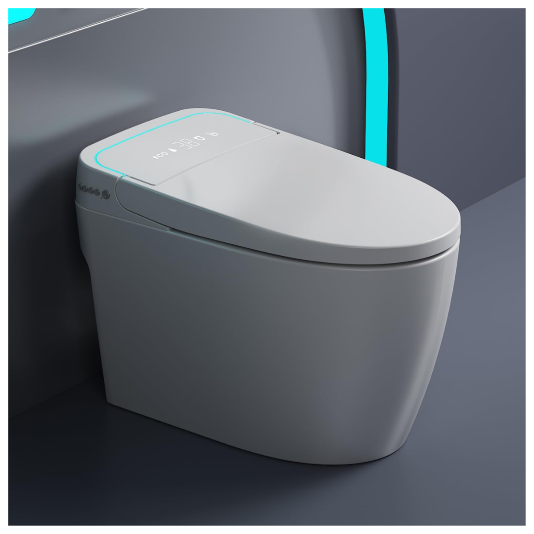 Glendan Elongated Heated Auto Flush Smart Toilet