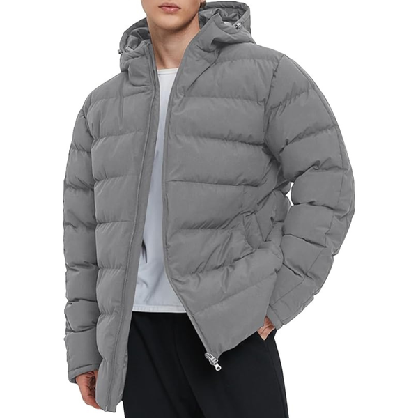 Men's Insulated Winter Waterproof Hooded Puffer Jacket