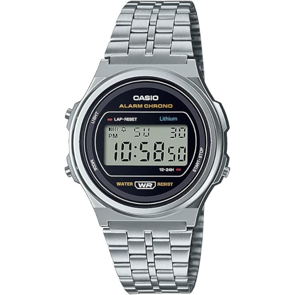Casio 39mm Unisex Vintage Stainless Steel Bracelet Watch