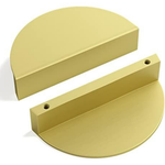 10-Pack 3" Half Moon Brass Edge Gold Cabinet Pulls