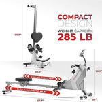 Sunny Health & Fitness Compact Folding Magnetic Rowing Machine