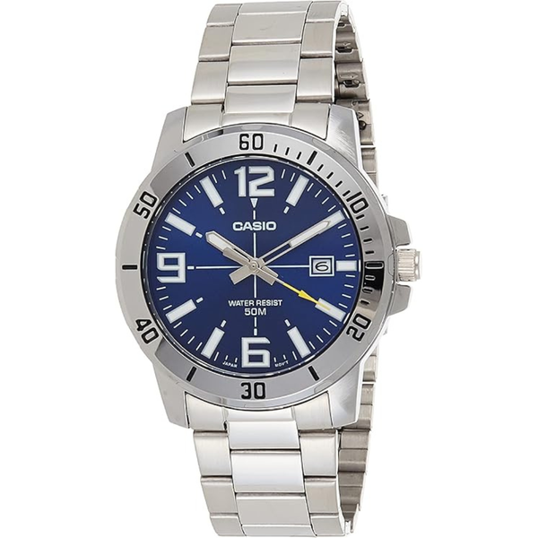 Casio Men's Diver Style Stainless Steel Watch (Blue Dial)