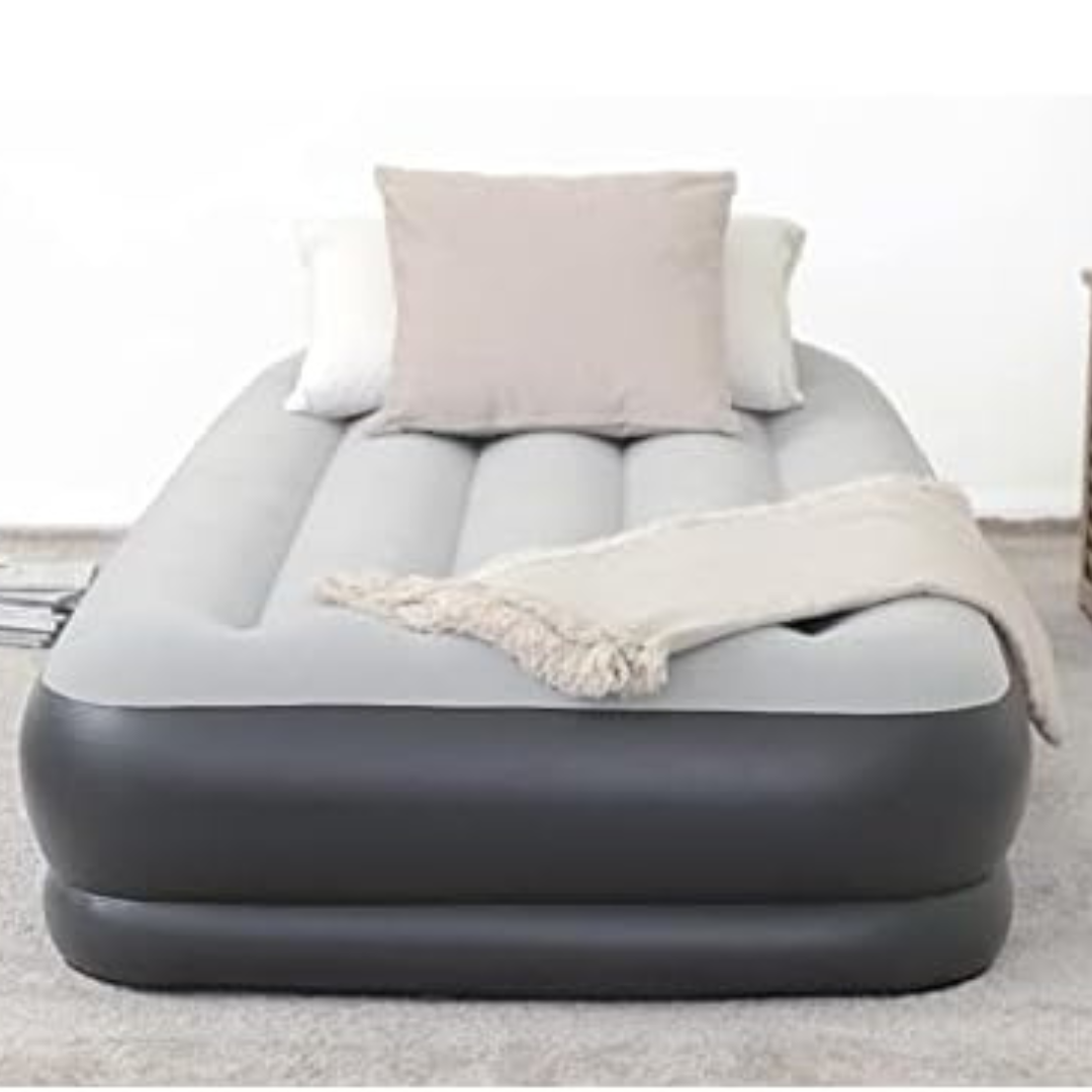 SleepLux Twin 15" Air Mattress w/ Built-In Pump, Pillow & USB Port