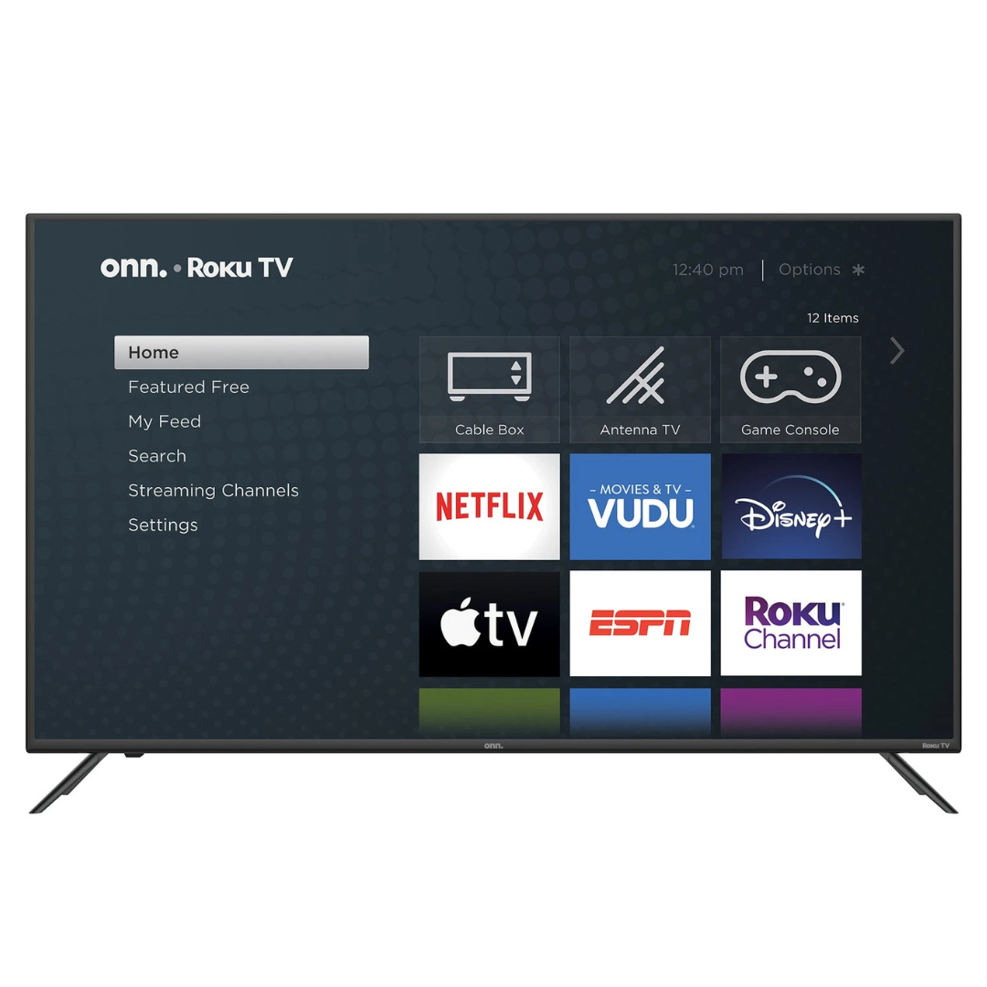 55" onn. 100012586 4K Ultra HDR Smart LED Roku TV [Open Box]