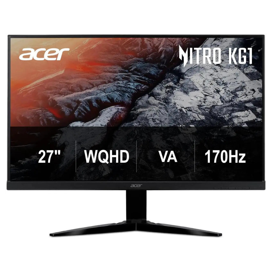 27" Acer Nitro KG271U Pbiip WQHD 170Hz 1ms VA Freesync Gaming Monitor