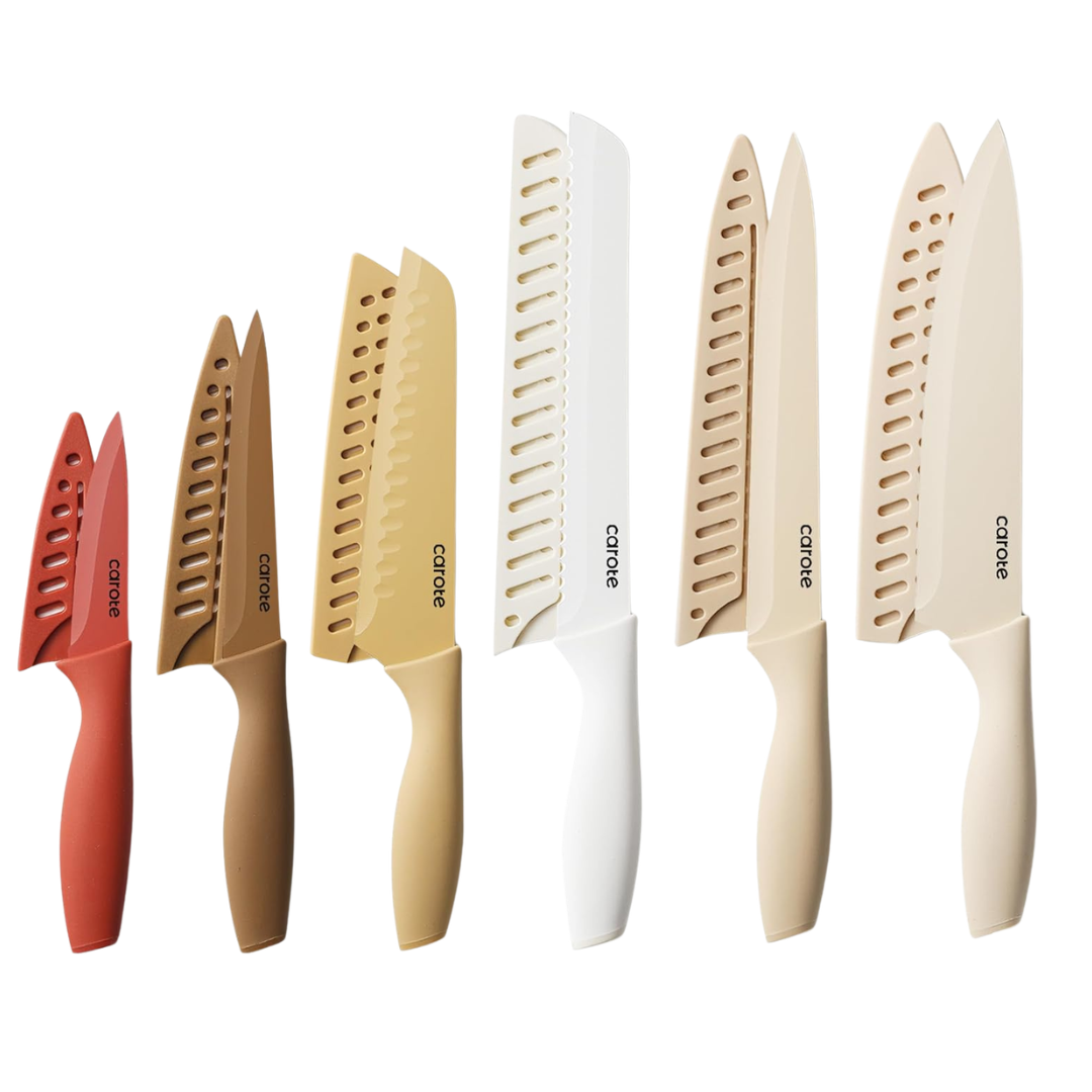 12-Piece Ceramic Coating Stainless Steel Kitchen Knife Set