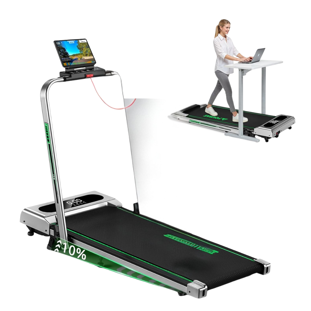 FOUSAE 5 In 1 Foldable Treadmills With App Compatible