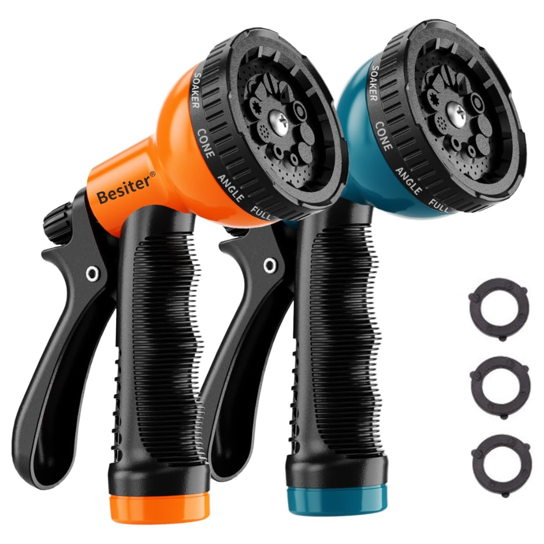 2-Pack Heavy Duty10 Watering Patterns Spray Nozzles