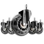 5-Pack 3" Office Chair Caster Wheels
