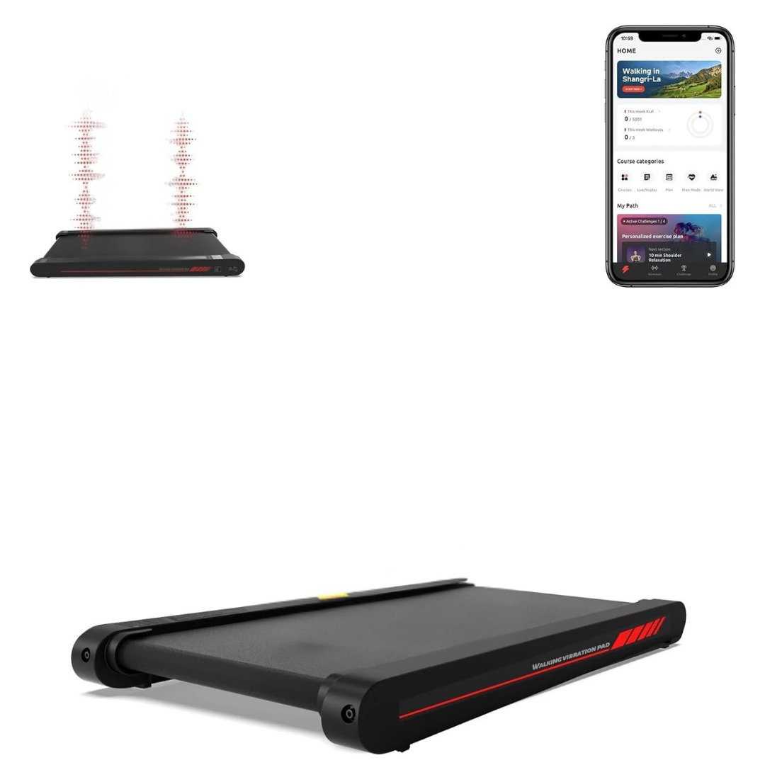 Portable 4-in-1 Vibration Plate Under Desk Treadmills With APP