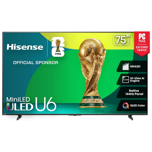 75" Hisense 75U65QF 4K Ultra HDR Smart MiniLED QLED Fire TV (2025)