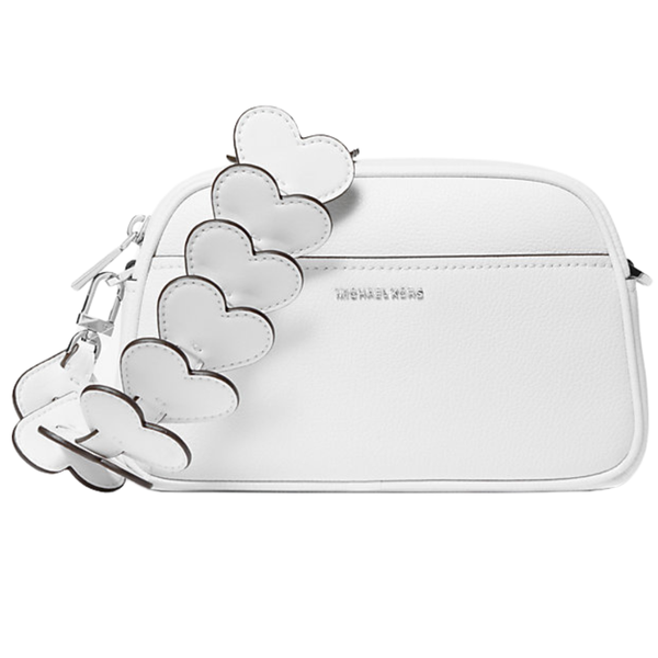 Michael Kors Jet Set Small Leather & Heart Embellished Strap Crossbody Bag