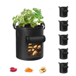 5-Pack 10 Gallon Thick Nonwoven Grow Bags With Handles