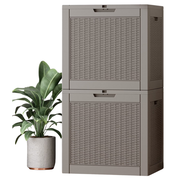 Set Of 2 Resin 31Gal Storage Deck Boxes