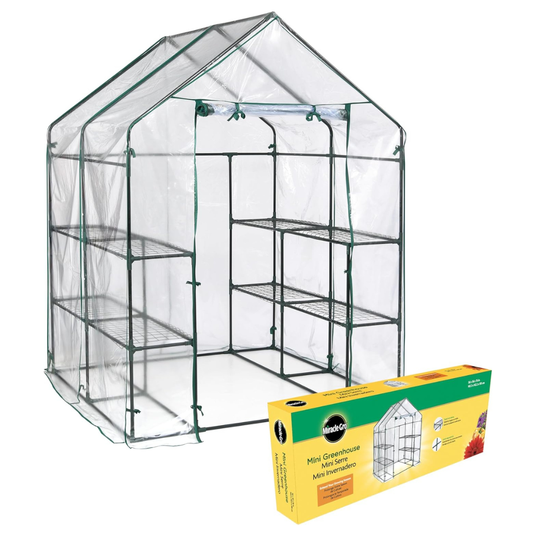 Miracle-Gro 4Ǝ" X 4Ǝ" X 6Ƌ" Mini Walk-in Greenhouse