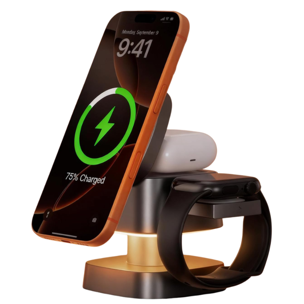 4-In-1 Wireless Charging Station With Night-Light