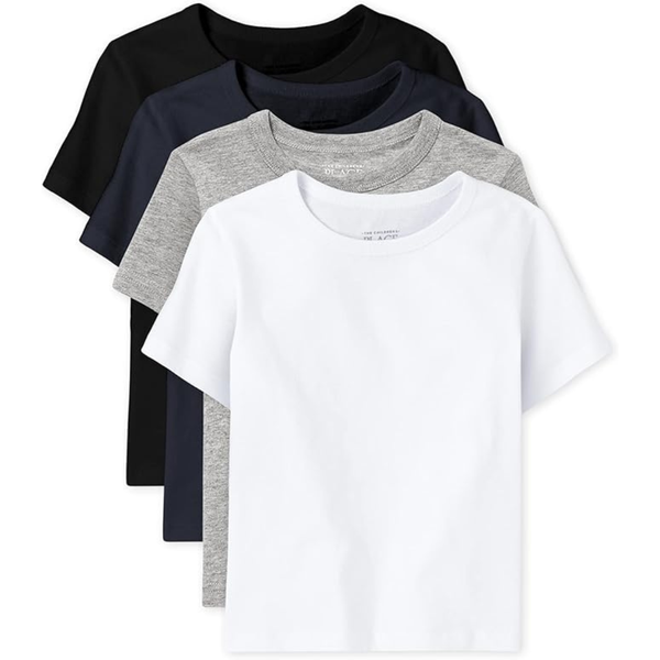 4-Pack The Children's Place Boys Short Sleeve Basic Layering T-shirt