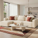 Welzona 103" Modular Sectional Cloud Couch Sofa With Ottoman