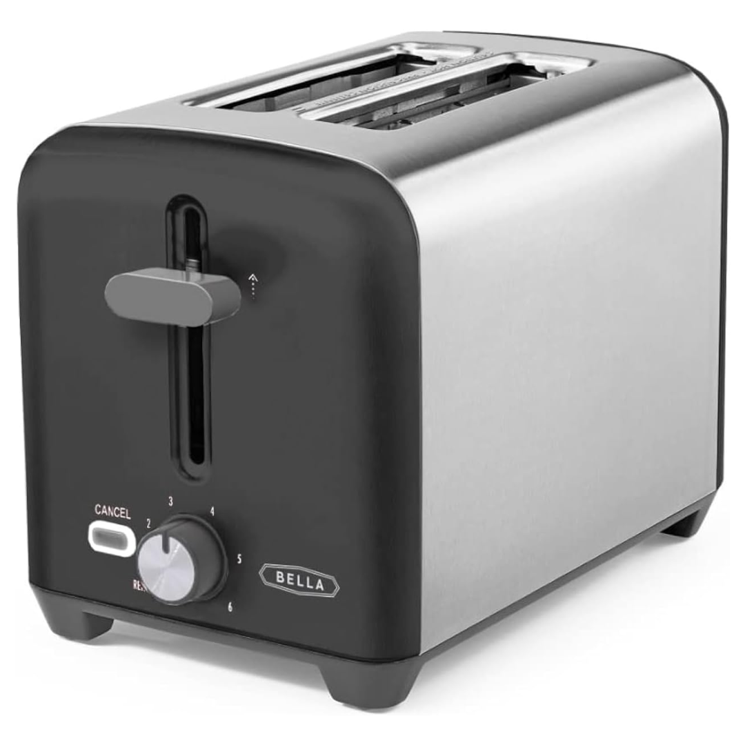 Bella 2 Slice Stainless Steel Wide Slots Toaster