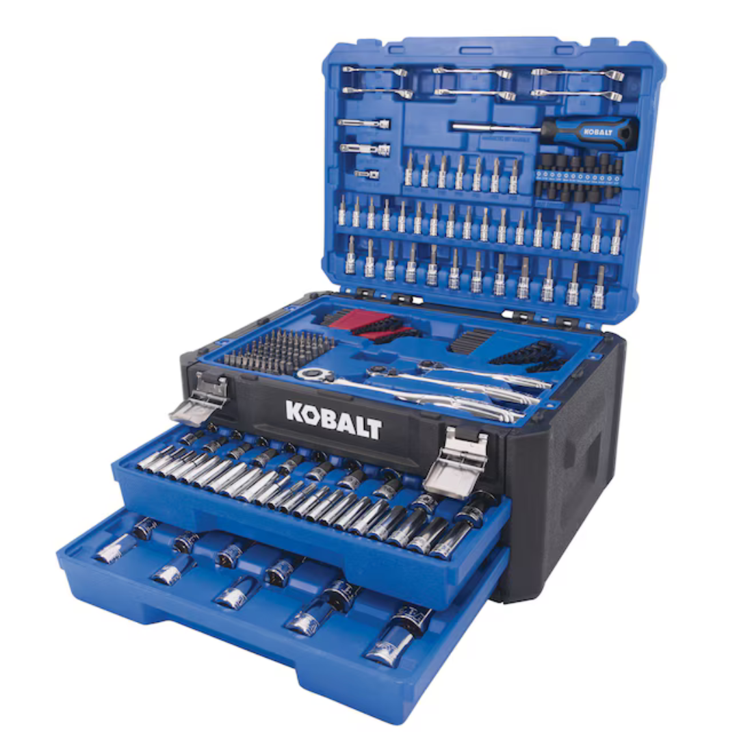 302-Piece Kobalt Standard (SAE) & Metric Mechanics Tool Set W/Hard Case