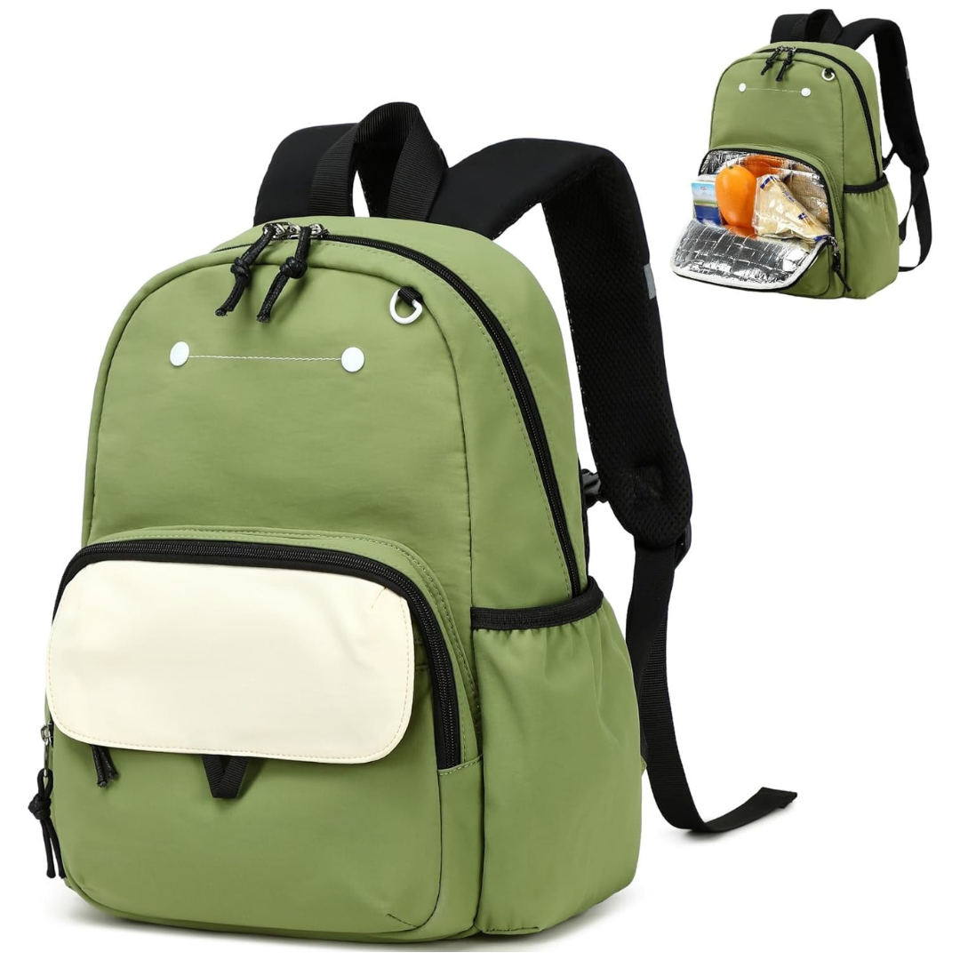 Kids Preschool Kindergarten Backpack W/Insulated Lunch Compartment