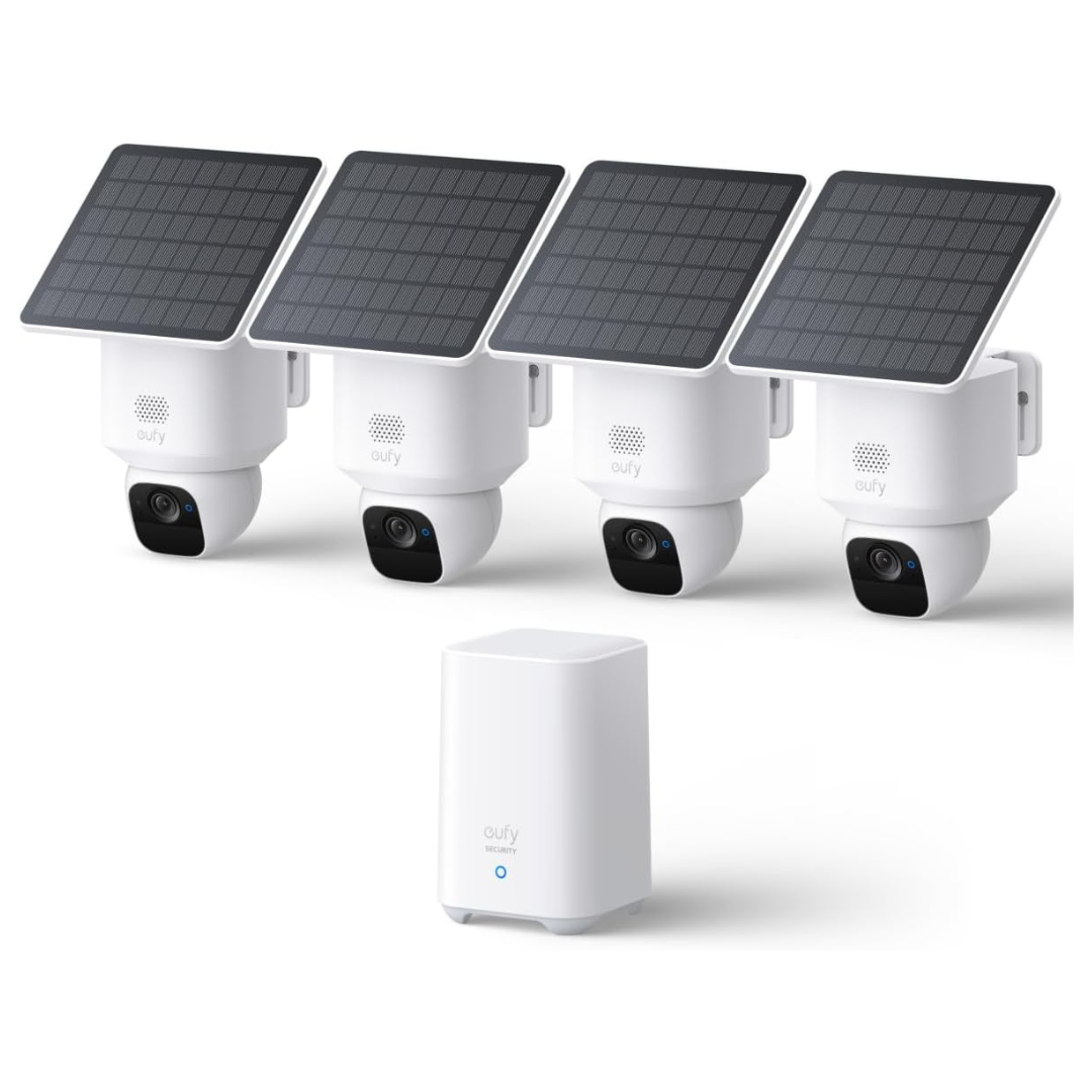4-Pack eufy Security SoloCam E30 Wireless Outdoor Security Camera Kit