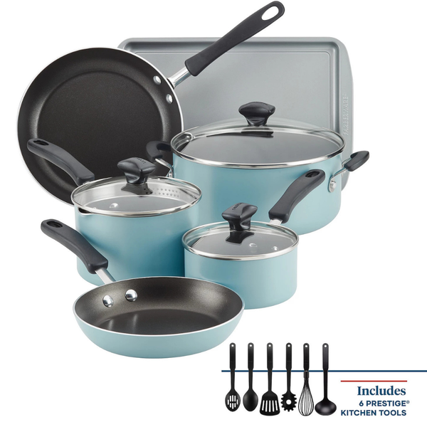 15-Piece Farberware Cookstart Nonstick Cookware Set