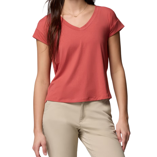 Columbia Women's Daniela Falls V-Neck Short Sleeve T-Shirt (Various)