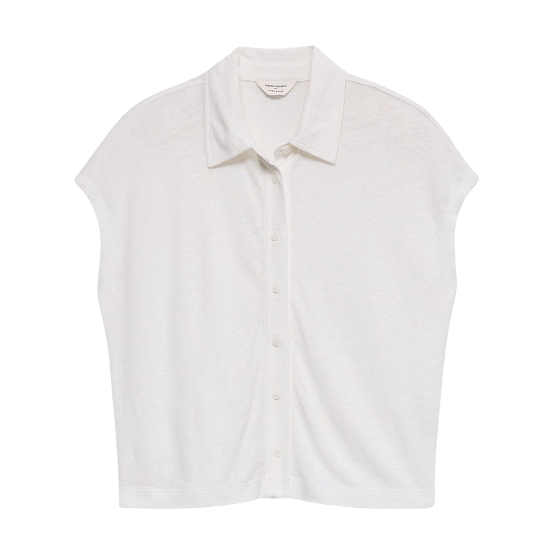 Banana Republic Factory Women's Linen-Blend Collared Top