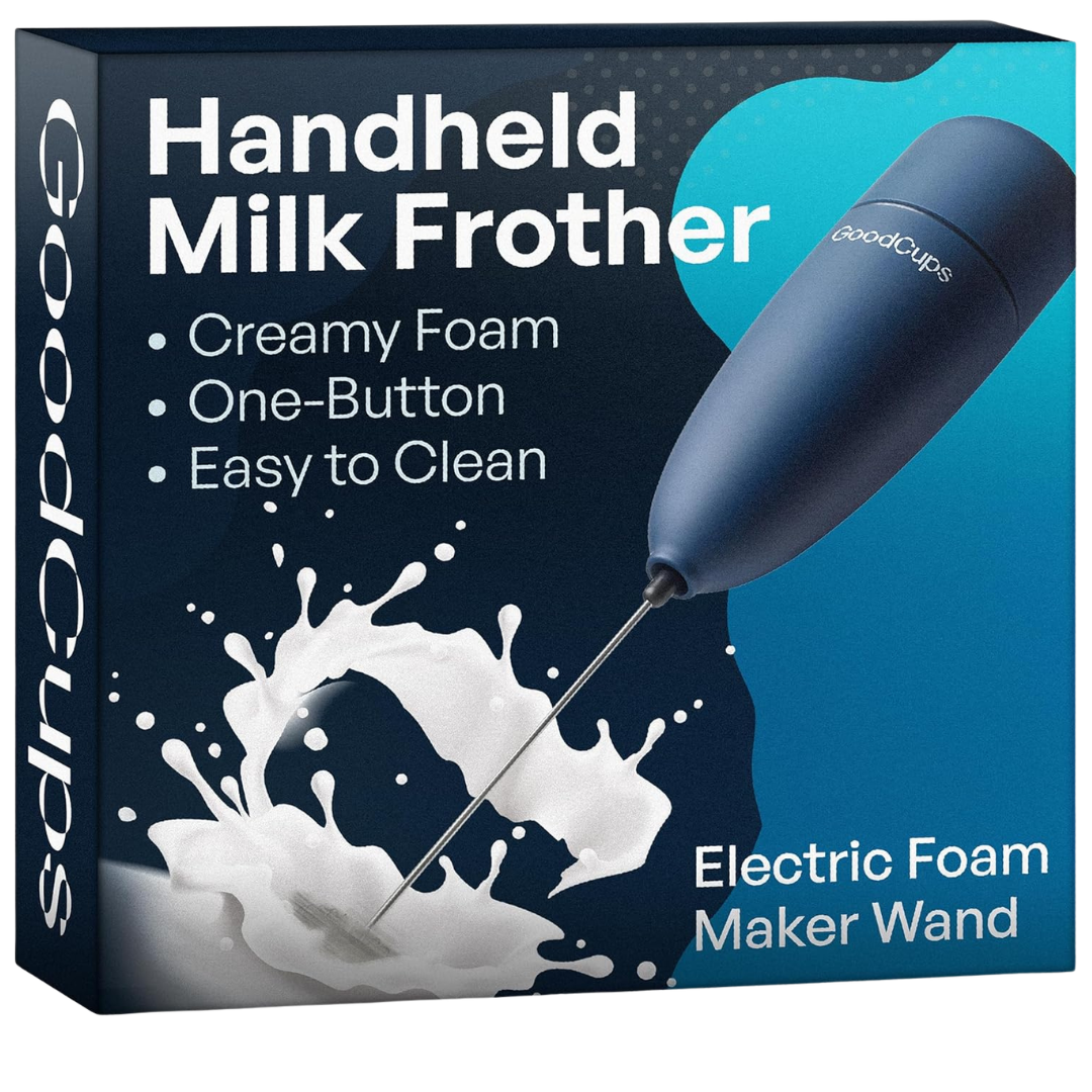 Handheld Electric Milk Frother With Stainless Steel Whisk