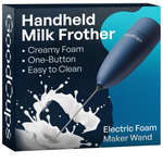 Handheld Electric Milk Frother With Stainless Steel Whisk