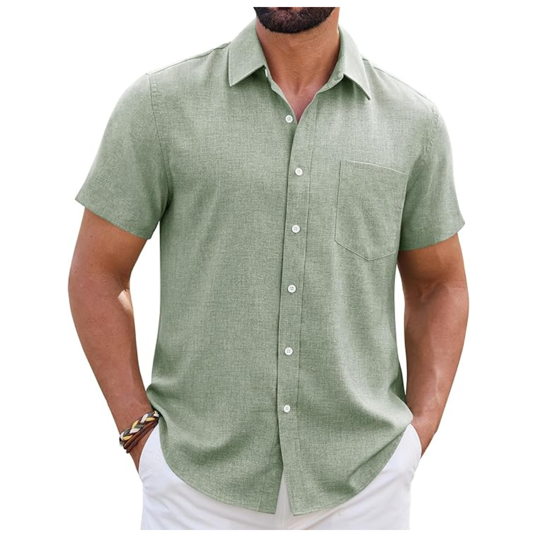 Men's Wrinkle Free Casual Linen Shirts