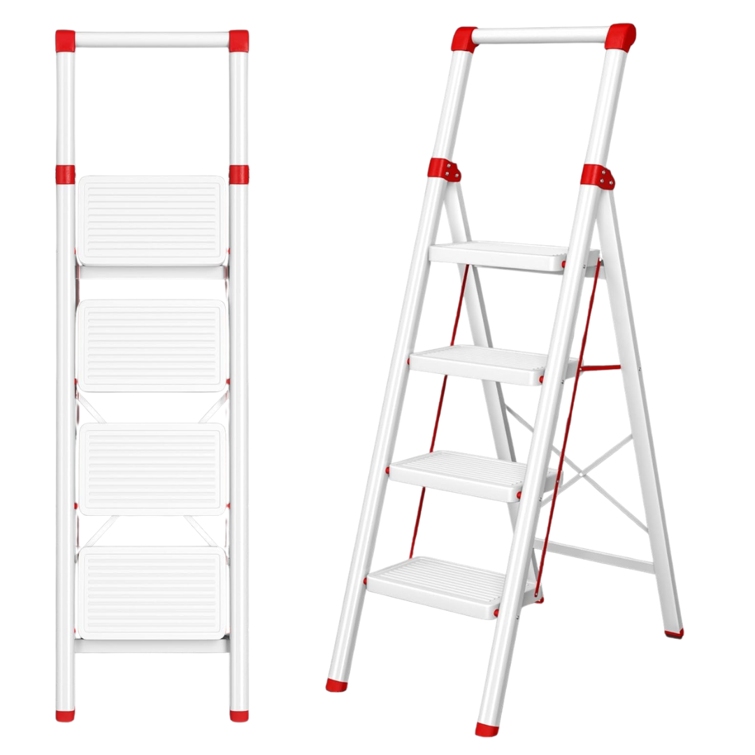 DIAMONDFORGE Folding Step Stool 4 Step Ladder