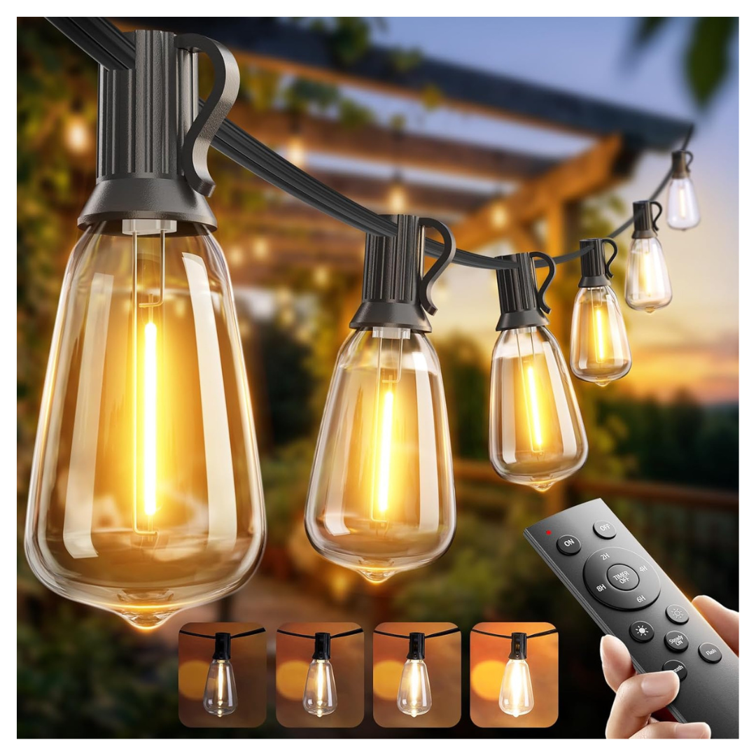 100ft (2 X 50ft) Addlon Outdoor Waterproof LED String Lights