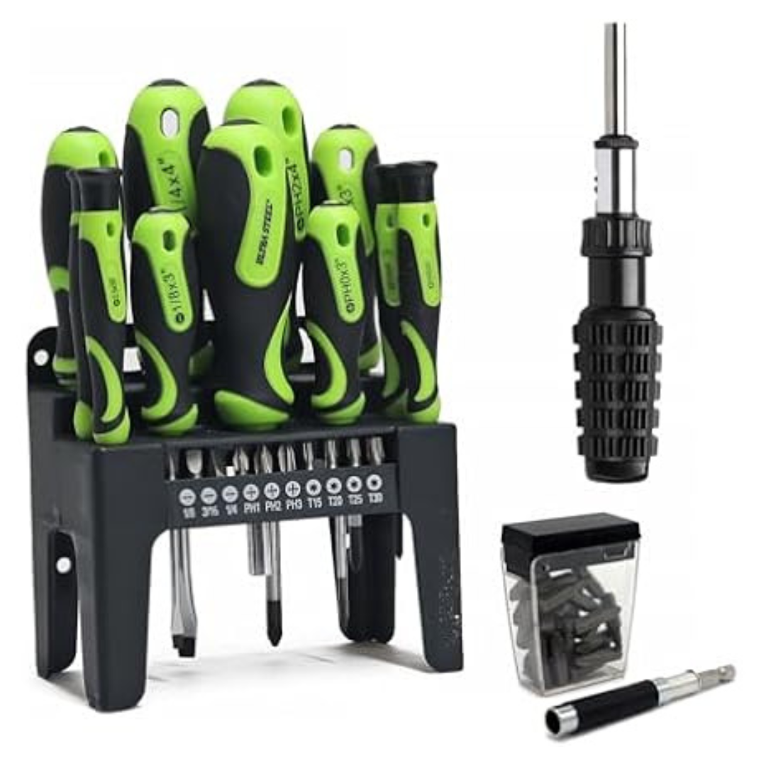 81-Piece Ultra Steel Tool Set With Magnetic Driver Bits