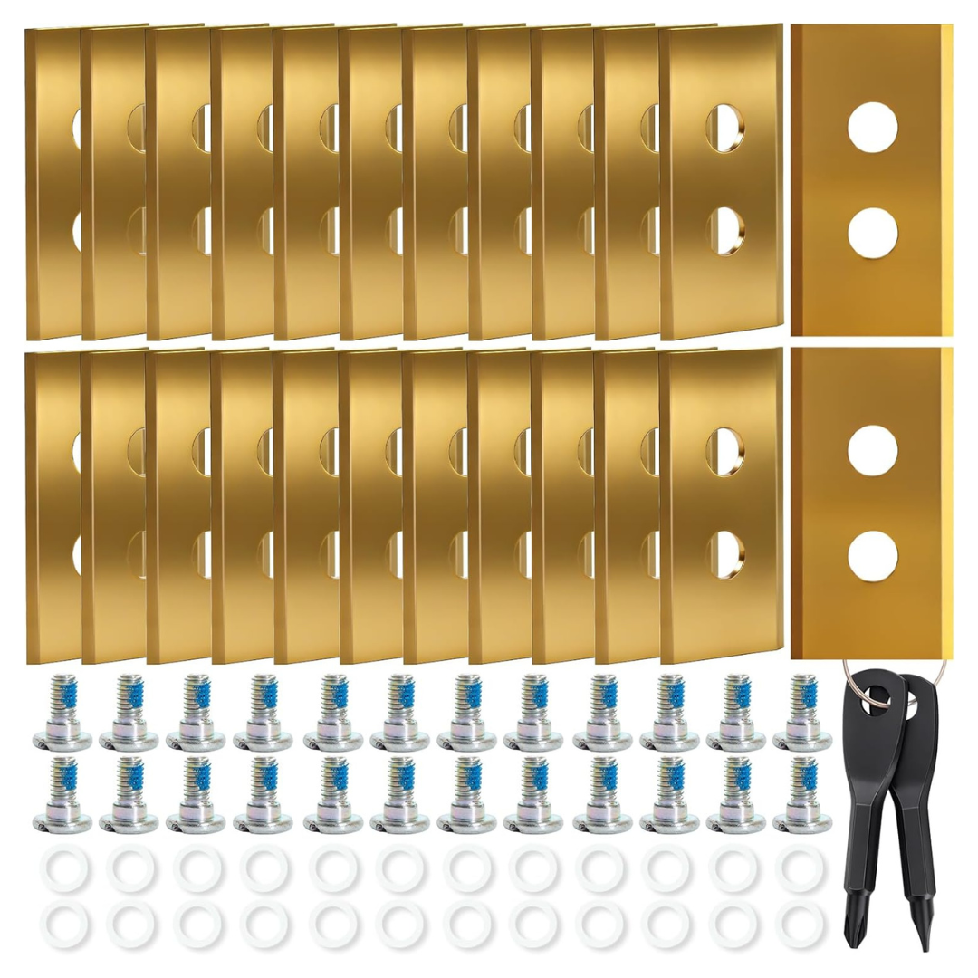 24-Pack ANATIA Titanium Coated Lawn Mower Blades Kit