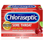 18-Count Chloraseptic Sore Throat Lozenges (Cherry)